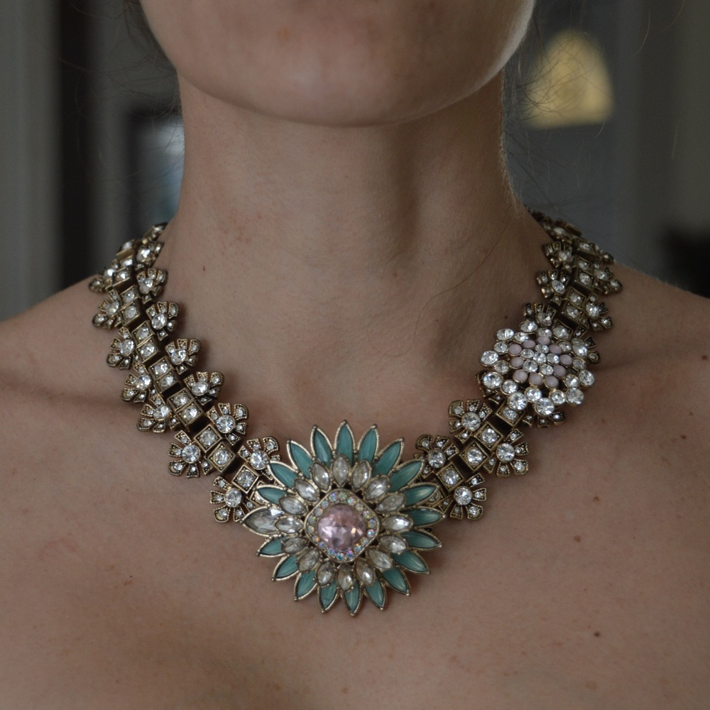 Zara Rhinestone Statement Necklace